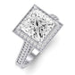 Wallflower Diamond Matching Band Only (does Not Include Engagement Ring) For Ring With Princess Center whitegold