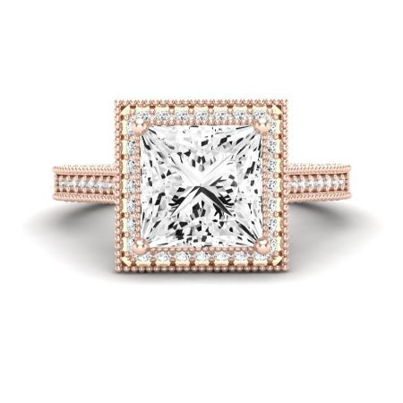 Wallflower Diamond Matching Band Only (does Not Include Engagement Ring) For Ring With Princess Center rosegold