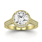 Wallflower Diamond Matching Band Only (does Not Include Engagement Ring) For Ring With Round Center yellowgold