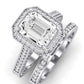 Wallflower Emerald Diamond Bridal Set (Lab Grown Igi Cert) whitegold