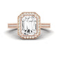 Wallflower Emerald Diamond Bridal Set (Lab Grown Igi Cert) rosegold