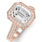 Wallflower Emerald Diamond Engagement Ring (Lab Grown Igi Cert) rosegold