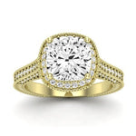 Wallflower Cushion Diamond Bridal Set (Lab Grown Igi Cert) yellowgold