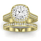 Wallflower Cushion Diamond Bridal Set (Lab Grown Igi Cert) yellowgold