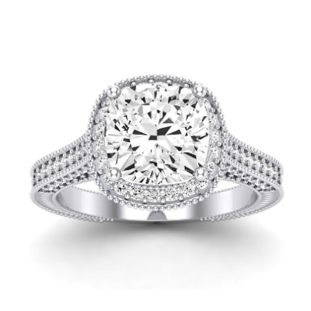 Wallflower Cushion Diamond Bridal Set (Lab Grown Igi Cert) whitegold