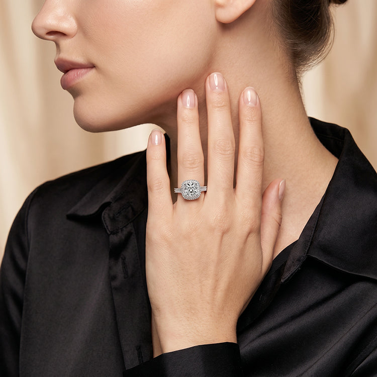 Wallflower - GIA Natural Cushion Diamond Engagement Ring