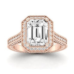 Wallflower Emerald Diamond Bridal Set (Lab Grown Igi Cert) rosegold