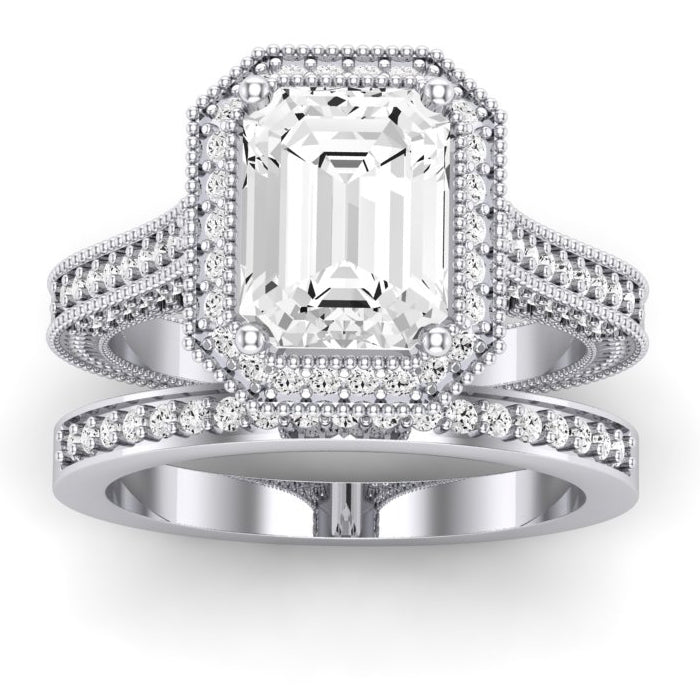 2.00 ct - Wallflower - GIA Natural Emerald Diamond Bridal Set