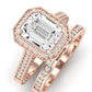 Wallflower Emerald Diamond Bridal Set (Lab Grown Igi Cert) rosegold