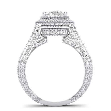 Wallflower Oval Diamond Bridal Set (Lab Grown Igi Cert) whitegold