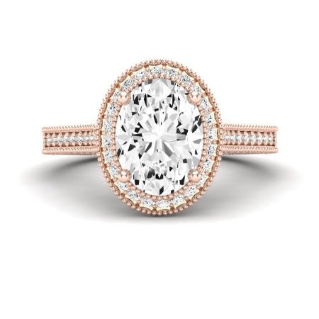 Wallflower Oval Diamond Bridal Set (Lab Grown Igi Cert) rosegold