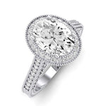 Wallflower Oval Diamond Bridal Set (Lab Grown Igi Cert) whitegold