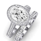 Wallflower Oval Diamond Bridal Set (Lab Grown Igi Cert) whitegold