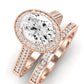 Wallflower Oval Diamond Bridal Set (Lab Grown Igi Cert) rosegold