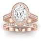 Wallflower Oval Diamond Bridal Set (Lab Grown Igi Cert) rosegold