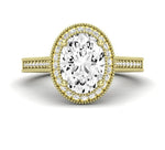 Wallflower Oval Diamond Engagement Ring (Lab Grown Igi Cert) yellowgold