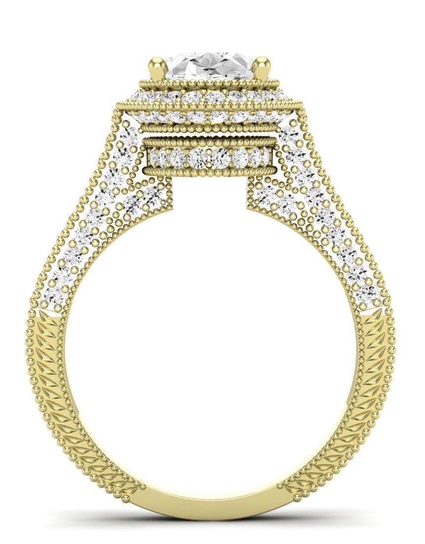 Wallflower Oval Diamond Engagement Ring (Lab Grown Igi Cert) yellowgold