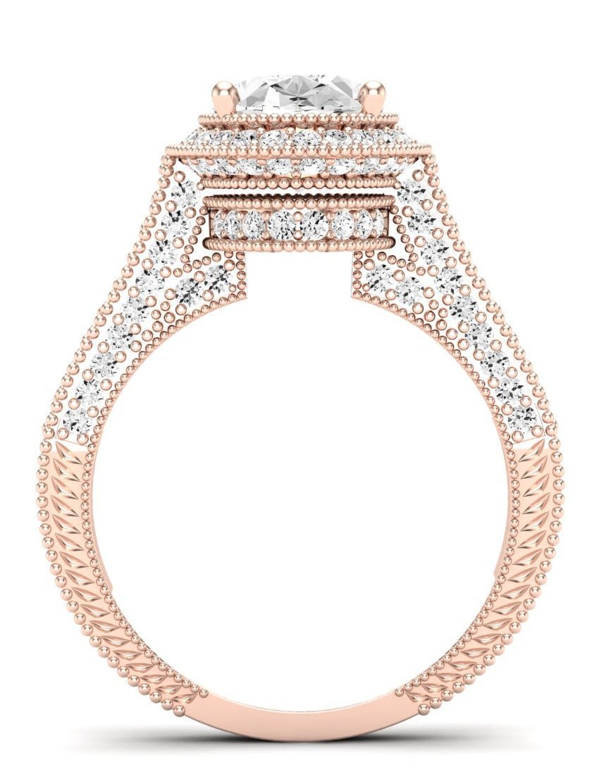 Wallflower Oval Diamond Engagement Ring (Lab Grown Igi Cert) rosegold