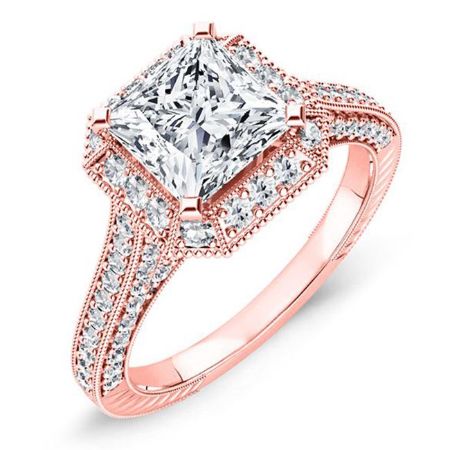 Wallflower Princess Diamond Bridal Set (Lab Grown Igi Cert) rosegold