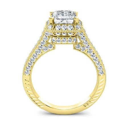 Wallflower Princess Diamond Bridal Set (Lab Grown Igi Cert) yellowgold