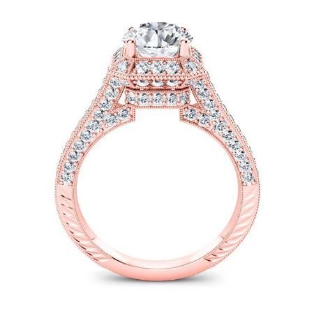 Wallflower Round Diamond Engagement Ring (Lab Grown Igi Cert) rosegold