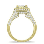 Wallflower Diamond Matching Band Only ( Engagement Ring Not Included) For Ring With Emerald Center yellowgold