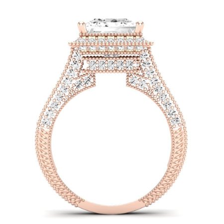 Wallflower Diamond Matching Band Only (does Not Include Engagement Ring) For Ring With Princess Center rosegold