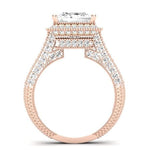 Wallflower Diamond Matching Band Only (does Not Include Engagement Ring) For Ring With Princess Center rosegold
