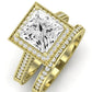 Wallflower Diamond Matching Band Only (does Not Include Engagement Ring) For Ring With Princess Center yellowgold