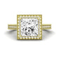 Wallflower Diamond Matching Band Only (does Not Include Engagement Ring) For Ring With Princess Center yellowgold