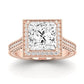 Wallflower Diamond Matching Band Only (does Not Include Engagement Ring) For Ring With Princess Center rosegold