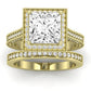 Wallflower Diamond Matching Band Only (does Not Include Engagement Ring) For Ring With Princess Center yellowgold