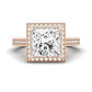 Wallflower Diamond Matching Band Only (does Not Include Engagement Ring) For Ring With Princess Center rosegold