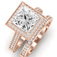 Wallflower Diamond Matching Band Only (does Not Include Engagement Ring) For Ring With Princess Center rosegold