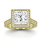 Wallflower Diamond Matching Band Only (does Not Include Engagement Ring) For Ring With Princess Center yellowgold