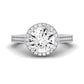 Wallflower Diamond Matching Band Only (does Not Include Engagement Ring) For Ring With Round Center whitegold