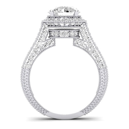 Wallflower Diamond Matching Band Only (does Not Include Engagement Ring) For Ring With Round Center whitegold