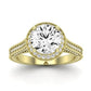 Wallflower Diamond Matching Band Only (does Not Include Engagement Ring) For Ring With Round Center yellowgold