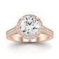 Wallflower Diamond Matching Band Only (does Not Include Engagement Ring) For Ring With Round Center rosegold