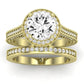 Wallflower Diamond Matching Band Only (does Not Include Engagement Ring) For Ring With Round Center yellowgold