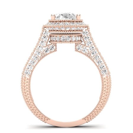 Wallflower Oval Diamond Bridal Set (Lab Grown Igi Cert) rosegold