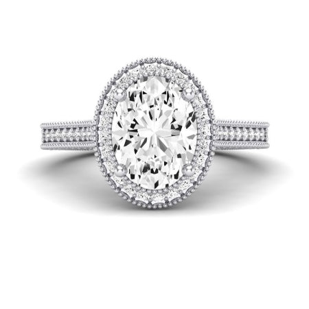 Wallflower Oval Diamond Bridal Set (Lab Grown Igi Cert) whitegold