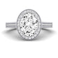 Wallflower Oval Diamond Engagement Ring (Lab Grown Igi Cert) whitegold