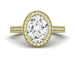 Wallflower Oval Diamond Engagement Ring (Lab Grown Igi Cert) yellowgold