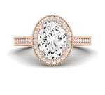 Wallflower Oval Diamond Engagement Ring (Lab Grown Igi Cert) rosegold