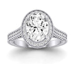 Wallflower Oval Diamond Engagement Ring (Lab Grown Igi Cert) whitegold