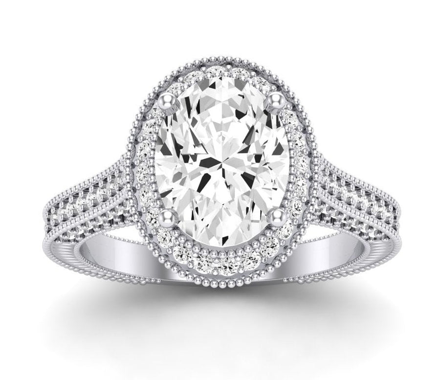 4.00 ct - Wallflower - Oval Lab Diamond Engagement Ring (IGI Certified)