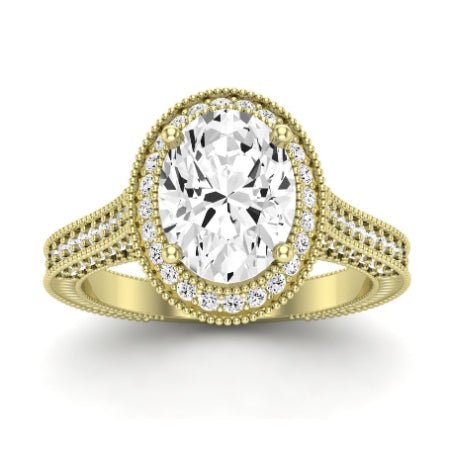 Wallflower Oval Moissanite Bridal Set yellowgold