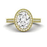 Wallflower Oval Moissanite Bridal Set yellowgold