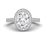 Wallflower Oval Moissanite Bridal Set whitegold